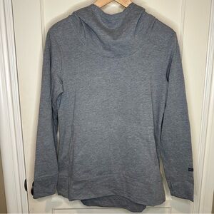 Columbia Long Sleeve High Neck Hooded Shirt - Grey Size Medium